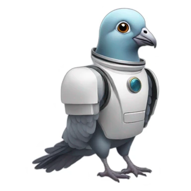 Pigeon in a spacesuit sticker