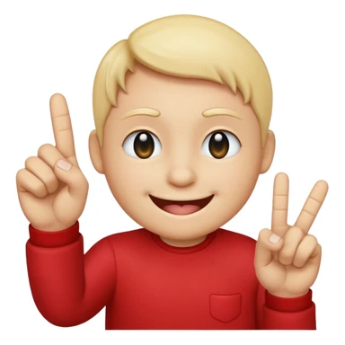 Een mix van een smiley die een middelvinger op steekt en deze: 🥰 sticker