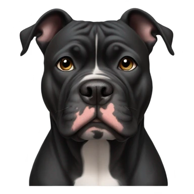 black american bully with black nose sticker