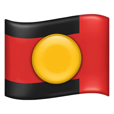 black and red country flag with a yellow circle in the middle sticker