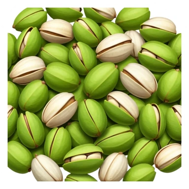 Heap of raw pistachios with shells, natural and organic, close-up view sticker