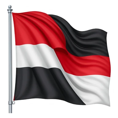 Schwarz weiß rote Fahne  sticker