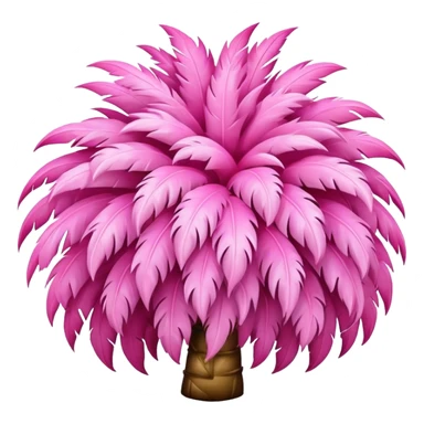 Pink palm puff sticker