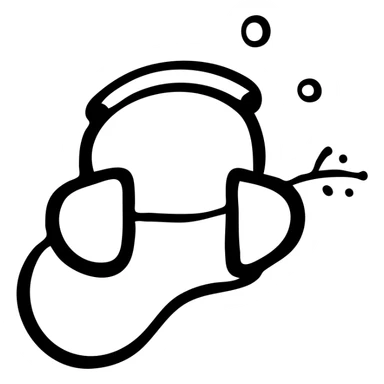 music icon with a background shape sticker