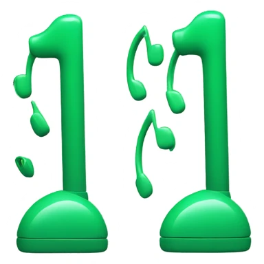 green phone is ringing sticker