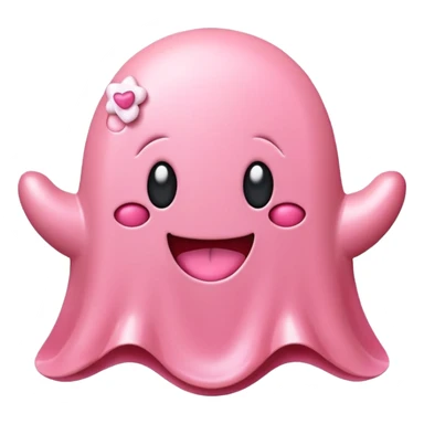SPAM MEAT kawaii ghost EMOJI with bow sticker