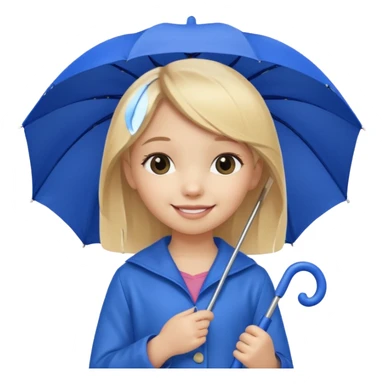 Loutre fille mignonne qui porte un parapluie dans sa main gauche  sticker