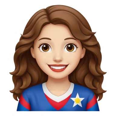 jewish white girl wavy brown hair girl philippine flag sticker