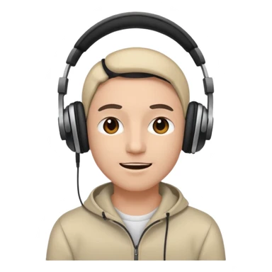 Listening music sticker