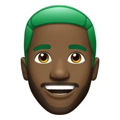 frank ocean smiling with green hair sticker