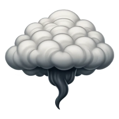 A thick dark funnel cloud sweeping across open plains. sticker