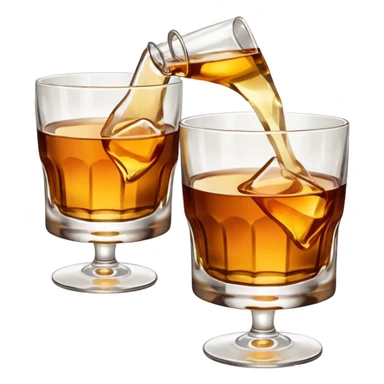 Two glasses of whiskey that brings a toast sticker