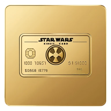 Star wars credits currency like a card sticker