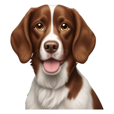 Black and brown haired Brittany spaniel dog sticker