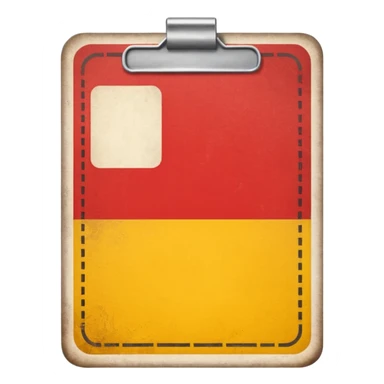 red and yellow refere card sticker