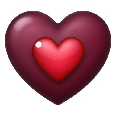 Corazón de color vino tinto oscuro sticker