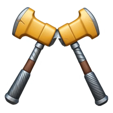 croisement de 2 marteaux (en mode duel, qui des deux va gagner) sticker