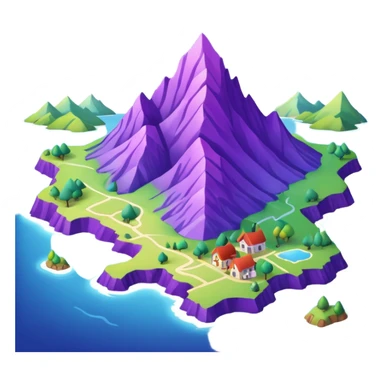 purple land map sticker