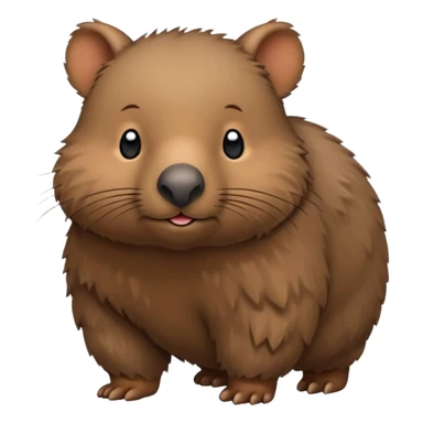 side on walking wombat emoji sticker