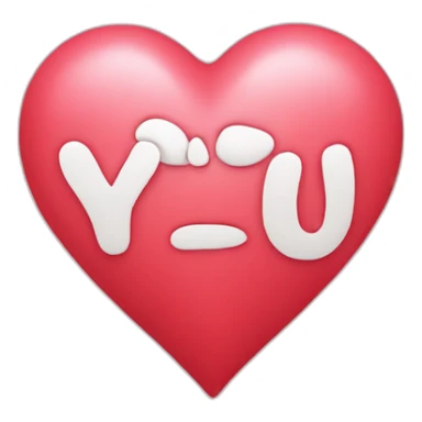 Heart with text I love you sticker