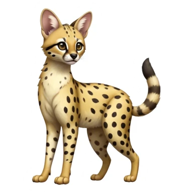 Serval-Genet-Civet-Marsupial-hybrid, full body sticker