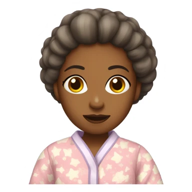 femme métisse en pyjama sticker