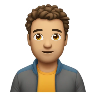 un mec qui fait de la musculation dehors en pleine hivers sticker