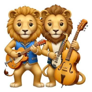 lion as Musicians sticker