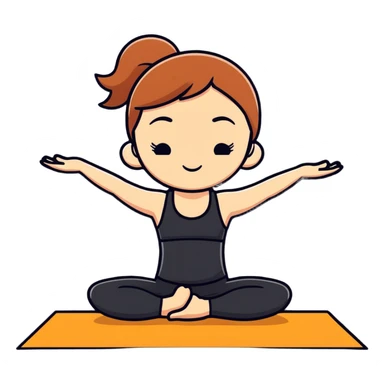 yoga girl sticker