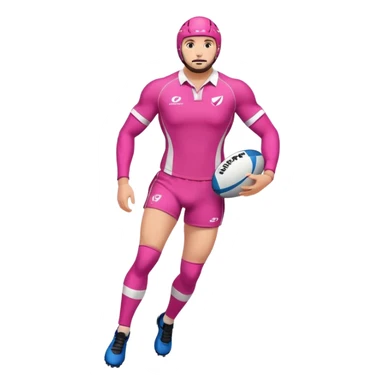 Rugby Fashion sport suit pink without man sticker