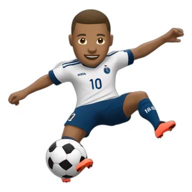 Mbappé scoring a goal sticker