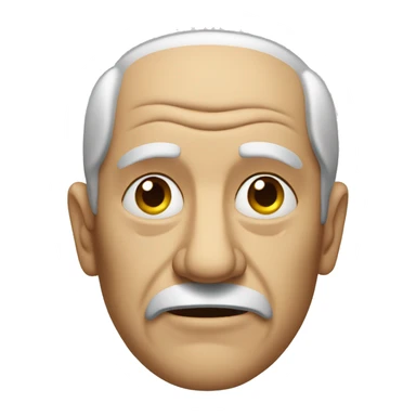 bent old sick man sticker