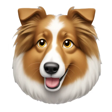Shetland sheepdog with slippers in mouth sticker