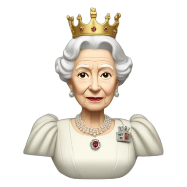 queen Elizabeth rising from the dead sticker