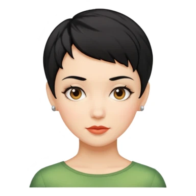 mujer pelo negro pixie cut sticker