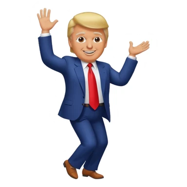 Donald Trump bailando sticker
