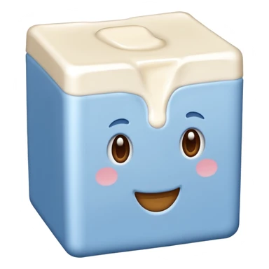 brique de lait bleu  sticker