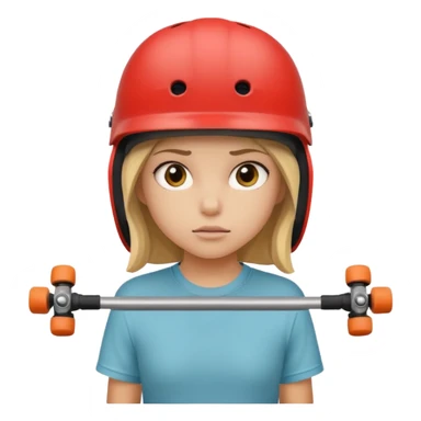 skateboarder girl mugshot with helmet sticker