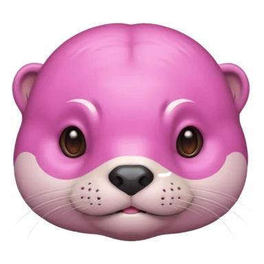 generate an otter with a very big  pink brain, sarcastic sticker