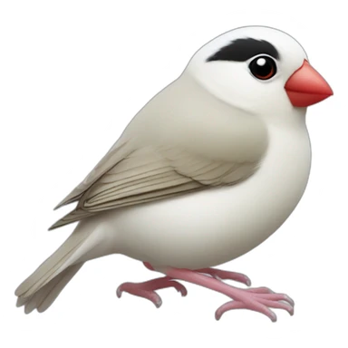 All White Java sparrow sticker