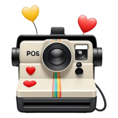 Polaroid photo booth sticker