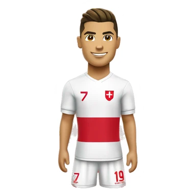 Cristiano Ronaldo with Poland Football shirt sticker