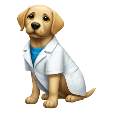 Labrador in a labcoat  sticker