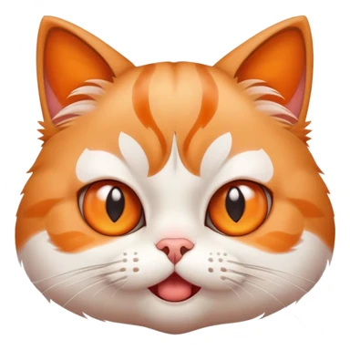 cute grimacing cat with big eyes and worried expression sticker