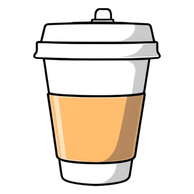 empty coffee cup sticker