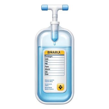 Hospira, BBraun, Hospital Intravenous fluid bag, no ports, and is filled with 500ml, pharmacy label sticker