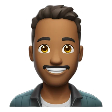 Un personaje de fortnite riendose sticker