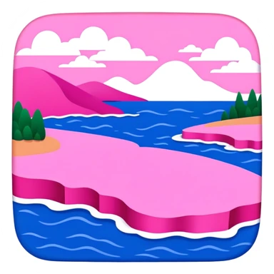 Matisse slop style pink SPAM art landscape sticker