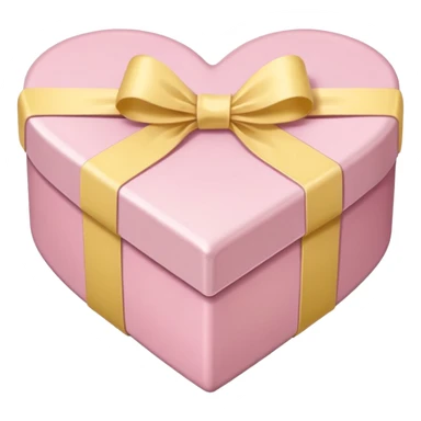 Box of chocolates (heart) in soft pink, beige and yellow pastel colors sticker
