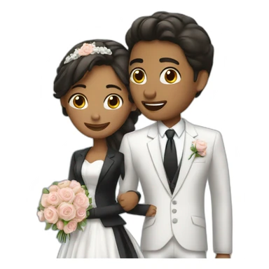 Two girls Just married in love one wearing a suit sticker